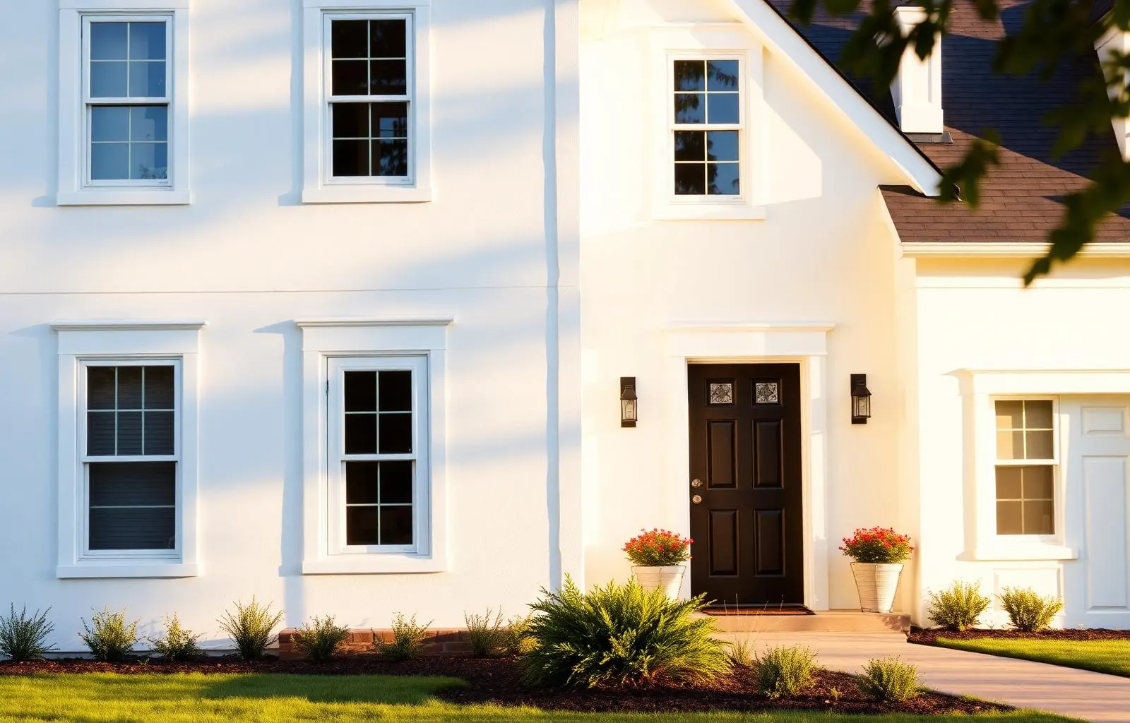 Freshly painted home exterior